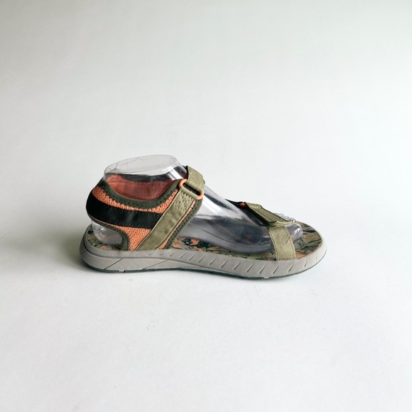 Merrel Olive Green Orange Canvas Rubber Outsole Sandals size 7 - Picture 6 of 16